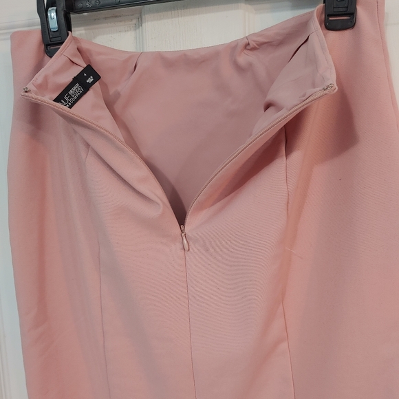 7TH Avenue Design Studio NY & CO Women's Blush Pink High Low Frill Skirt Size 4 - Picture 3 of 7